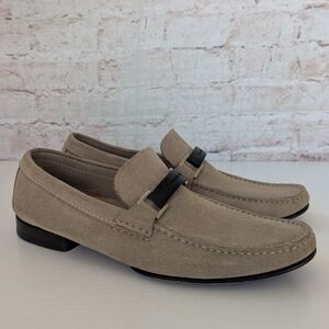 Ermenegildo Zegna Men's Suede Loafers in Tan